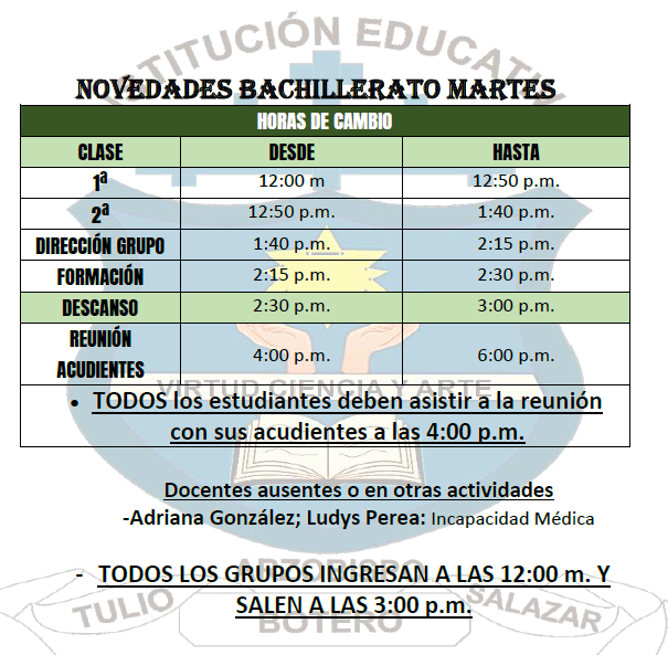 horarios